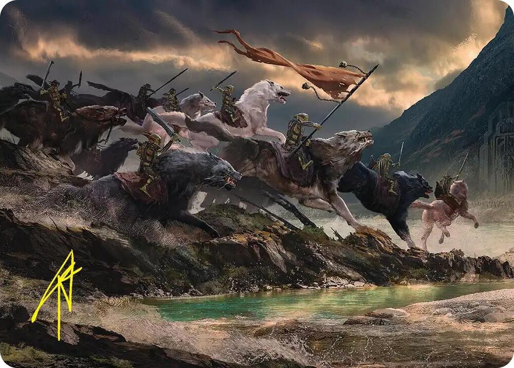 Tide of Fury and Disorder Art Card (Gold-Stamped Signature) [Art Series: The Hobbit] 53