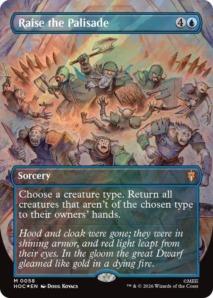 Raise the Palisade (Borderless) (Surge Foil) [The Hobbit: Eternal-Legal] 58