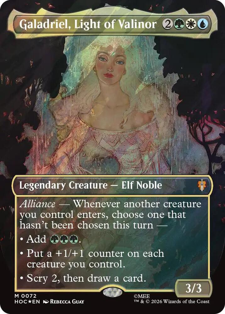 Galadriel, Light of Valinor (Borderless) (Surge Foil) [The Hobbit: Eternal-Legal] 72