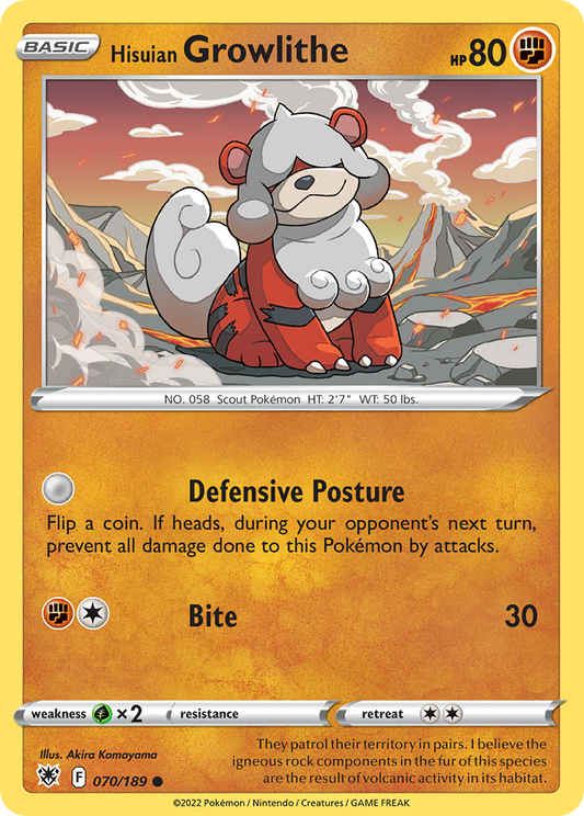 Hisuian Growlithe - 70/189 Astral Radiance