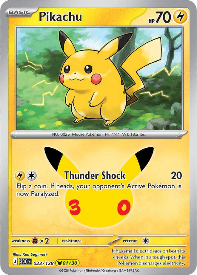 Pikachu - 023/128 [ME: 30th Celebration] 023/128