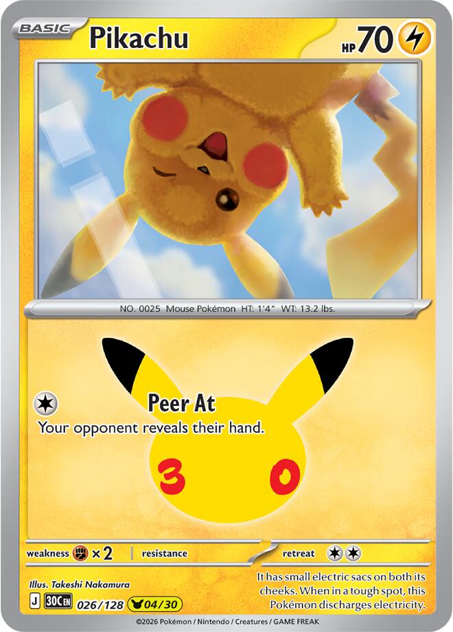 Pikachu - 026/128 [ME: 30th Celebration] 026/128