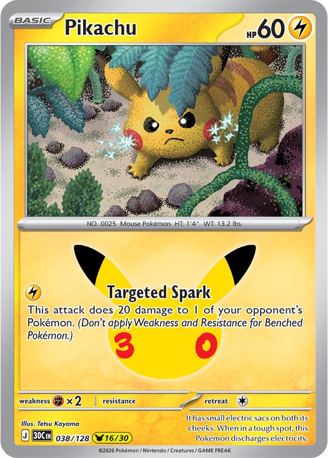 Pikachu - 038/128 [ME: 30th Celebration] 038/128