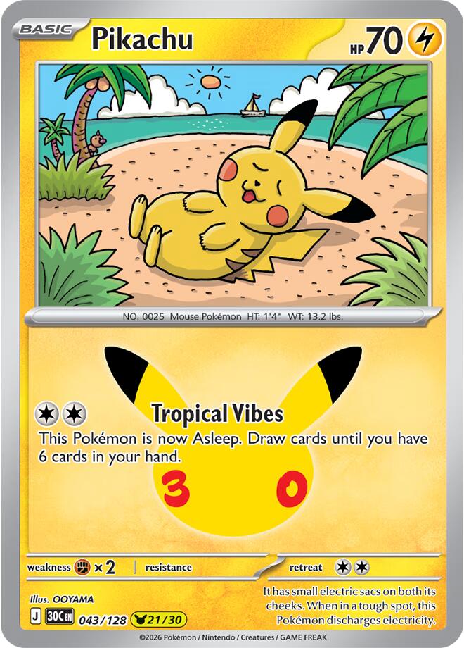 Pikachu - 043/128 [ME: 30th Celebration] 043/128