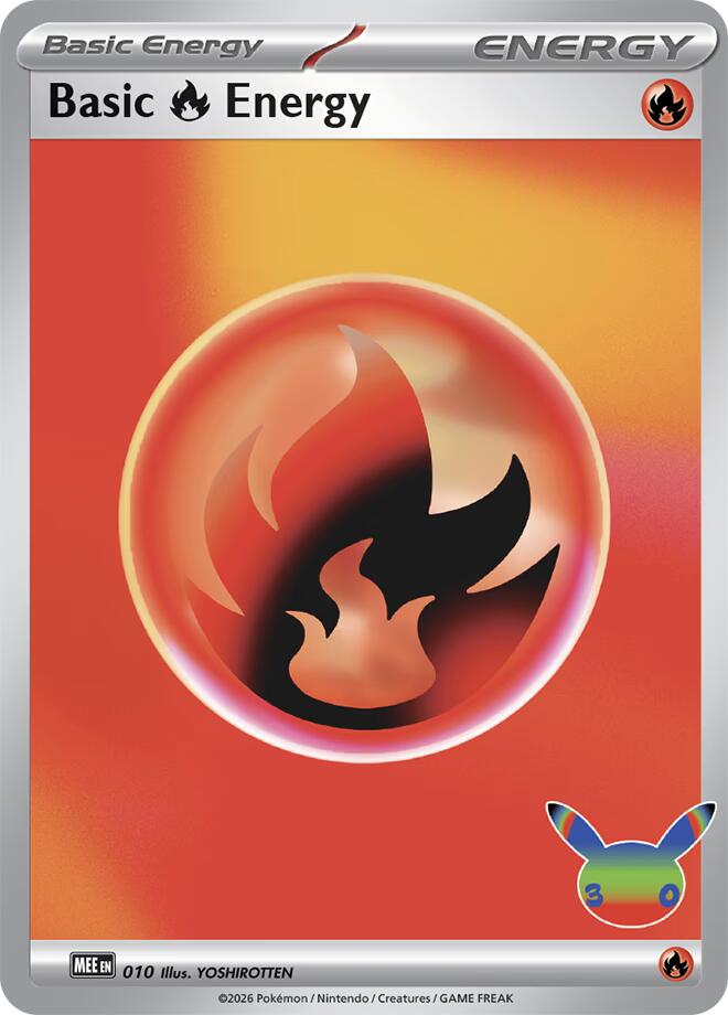 Basic Fire Energy - 010 (30th Celebration) [MEE: Mega Evolution Energies] 010