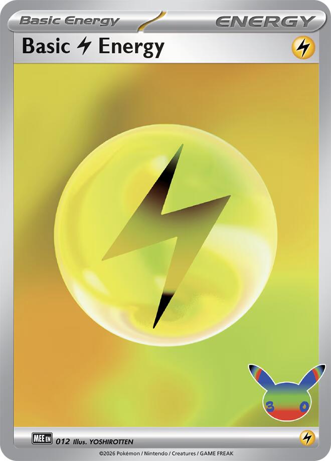 Basic Lightning Energy - 012 (30th Celebration) [MEE: Mega Evolution Energies] 012