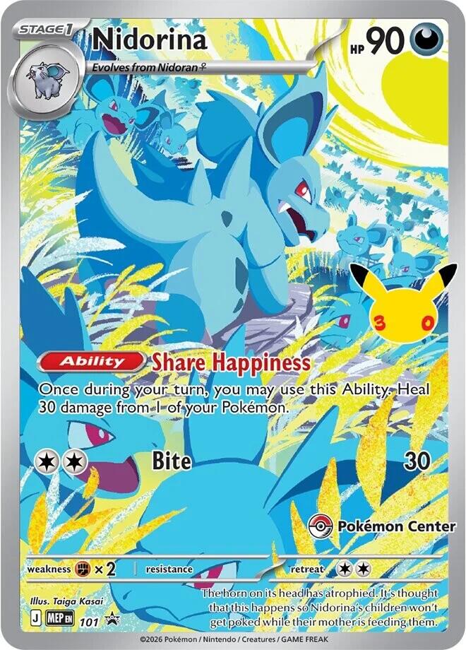 Nidorina - 101 (30th Celebration) (Pokemon Center Exclusive) [ME: Mega Evolution Promo] 101