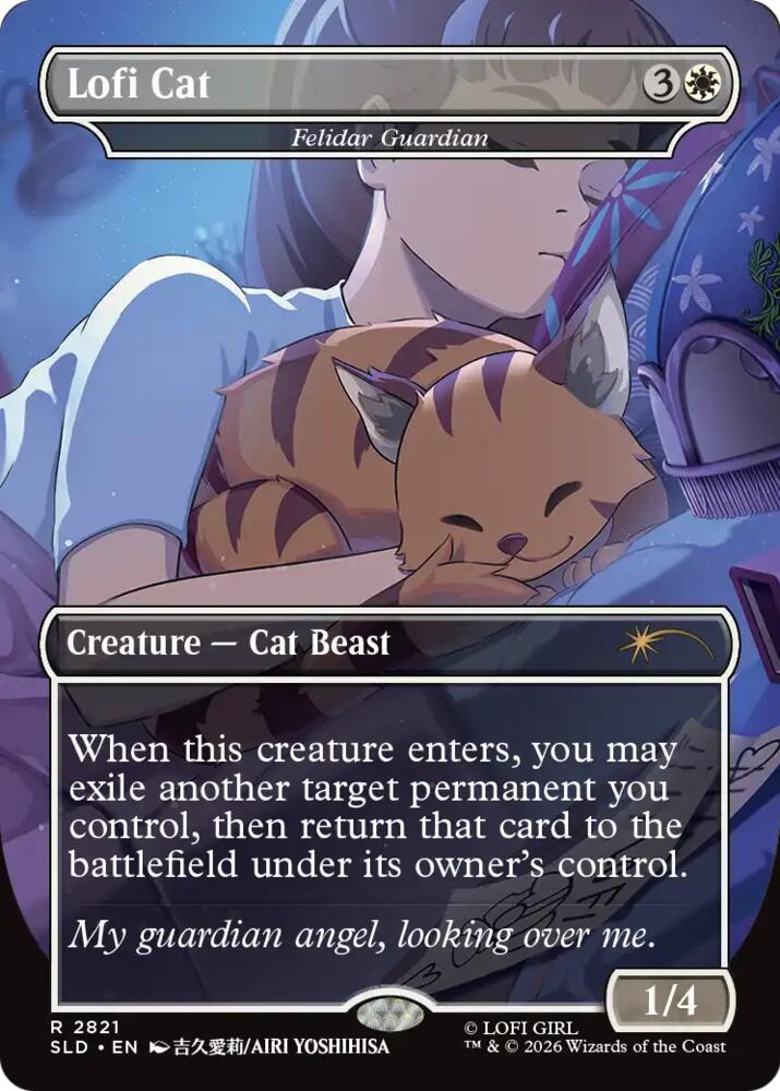 Lofi Cat - Felidar Guardian [Secret Lair Drop Series] 2821