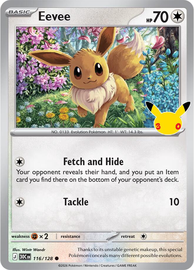 Eevee - 116/128 [ME: 30th Celebration] 116/128