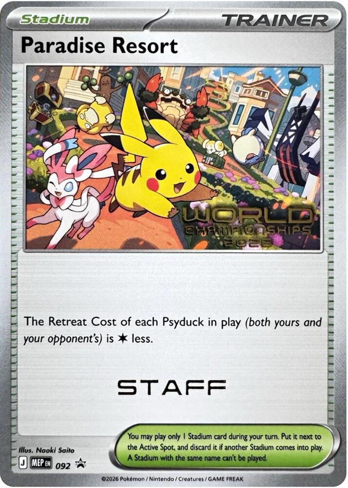 Paradise Resort - 092 (World Championships 2026) [Staff] [ME: Mega Evolution Promo] 092