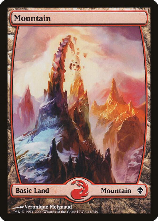 Mountain (244) - Full Art [Zendikar] 244