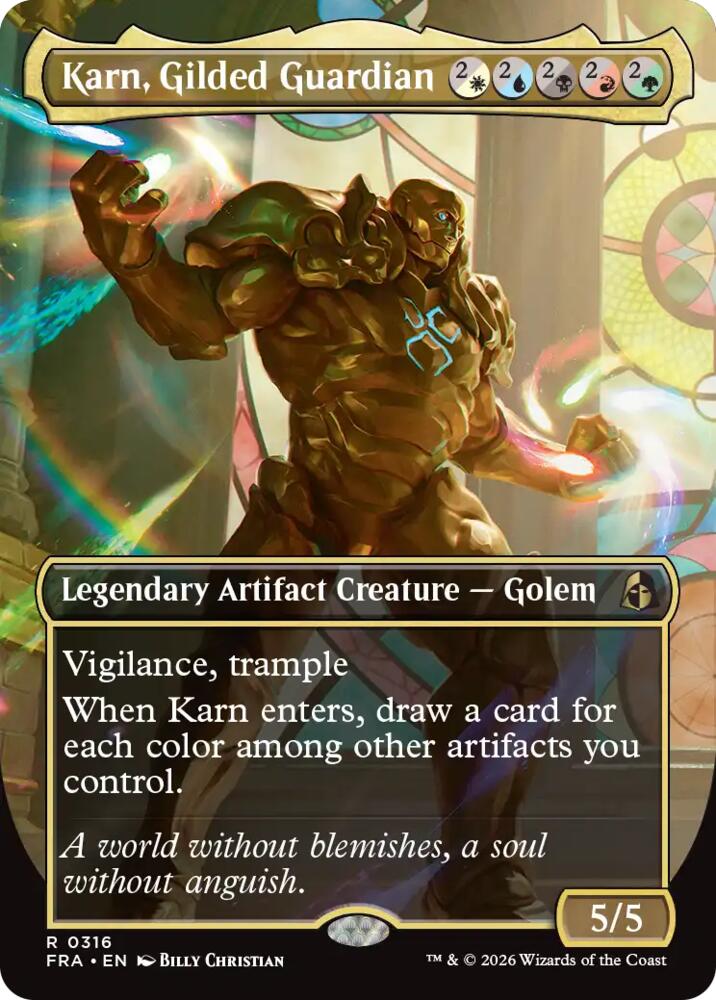 Karn, Gilded Guardian (Borderless) [Reality Fracture] 316