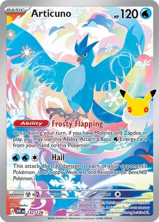 Articuno - 132/128 [ME: 30th Celebration] 132/128