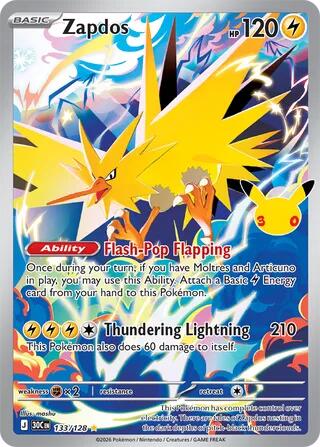 Zapdos - 133/128 [ME: 30th Celebration] 133/128