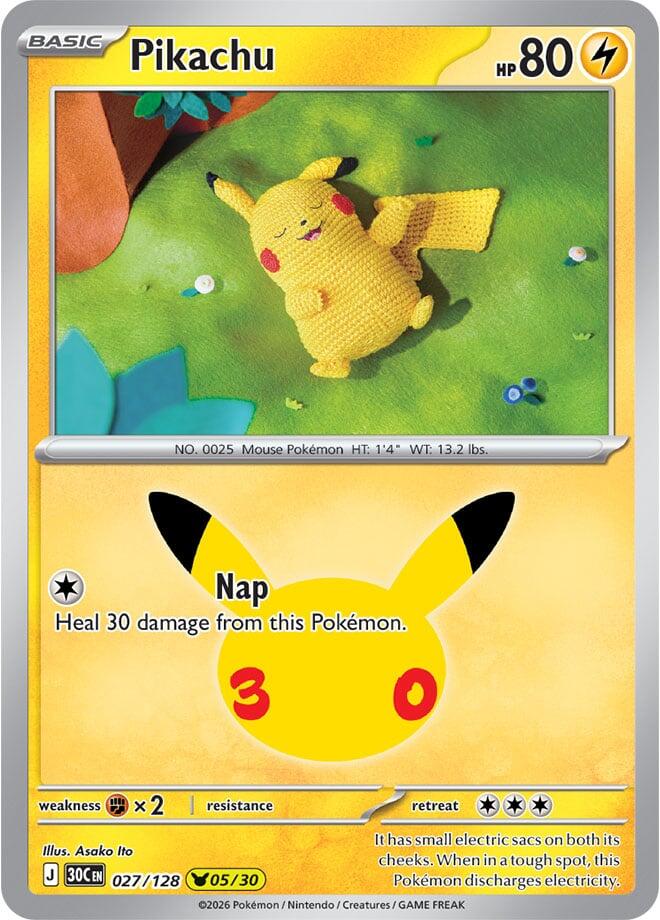 Pikachu - 027/128 [ME: 30th Celebration] 027/128