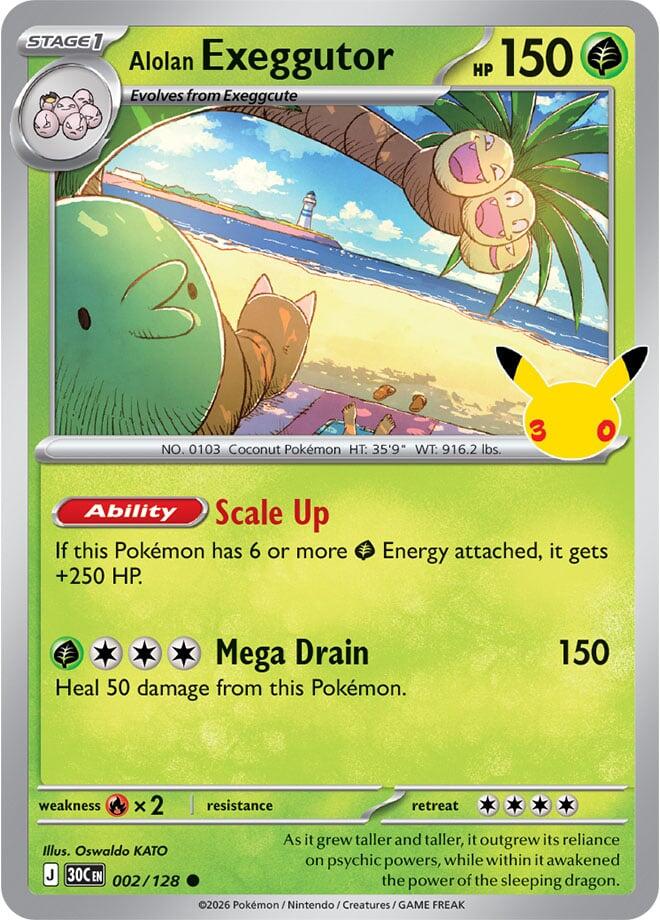 Alolan Exeggutor - 002/128 [ME: 30th Celebration] 002/128