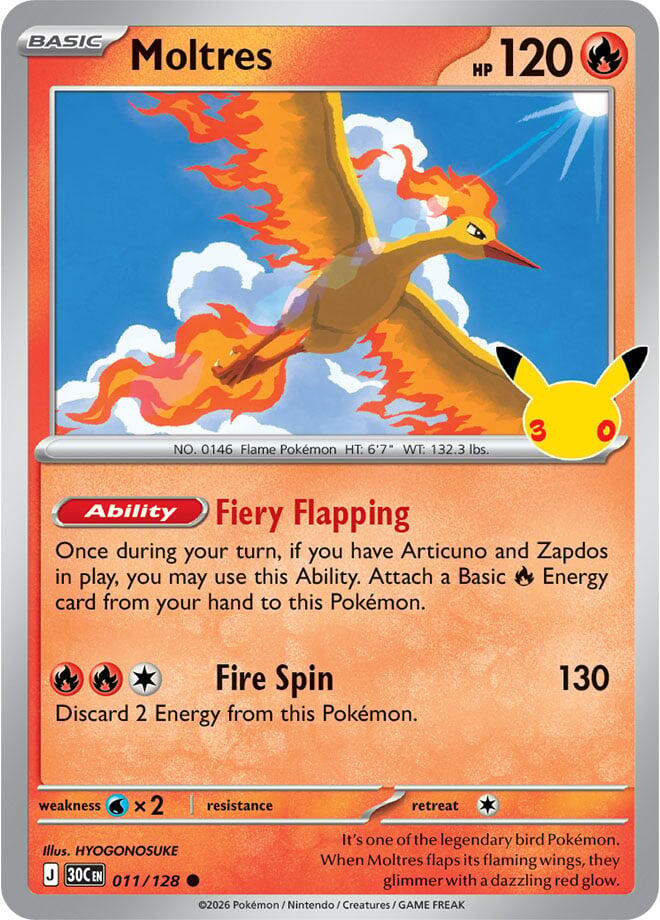 Moltres - 011/128 [ME: 30th Celebration] 011/128