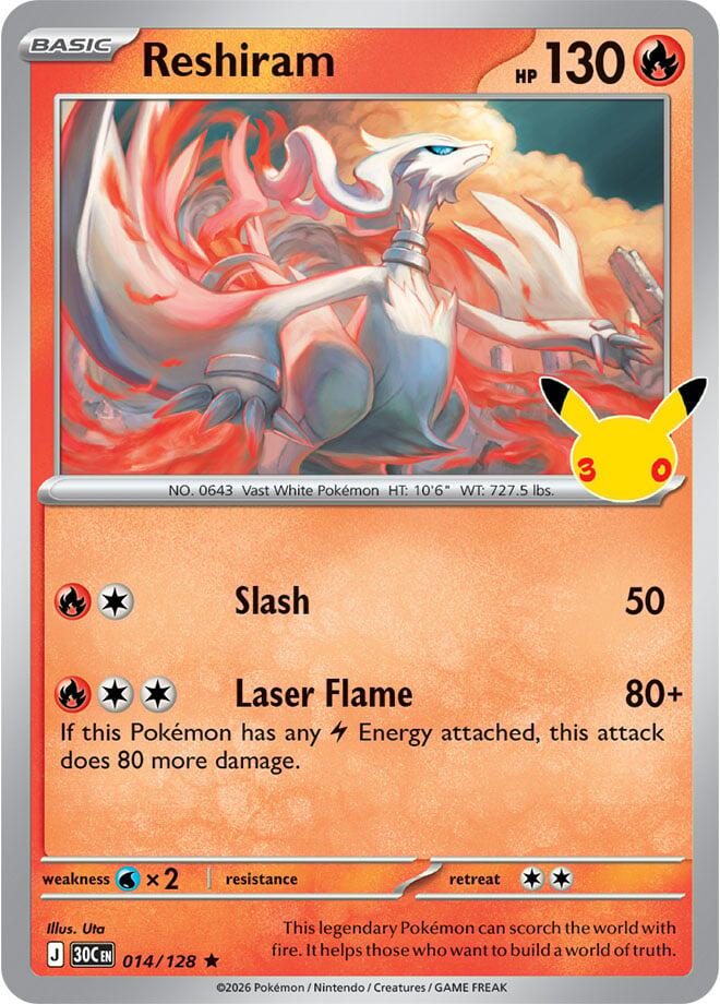 Reshiram [ME: 30th Celebration] 014/128