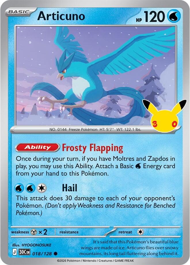 Articuno - 018/128 [ME: 30th Celebration] 018/128