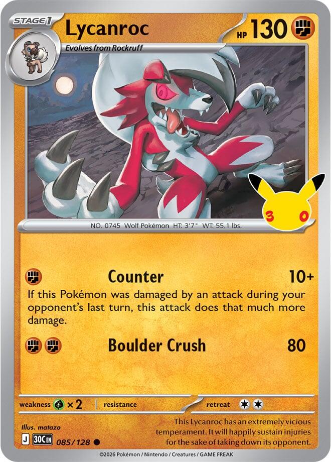 Lycanroc - 085/128 [ME: 30th Celebration] 085/128