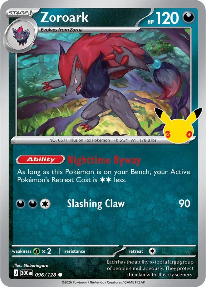 Zoroark [ME: 30th Celebration] 096/128