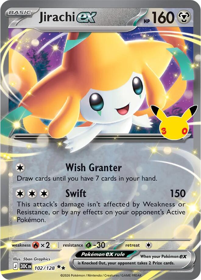 Jirachi ex - 102/128 [ME: 30th Celebration] 102/128