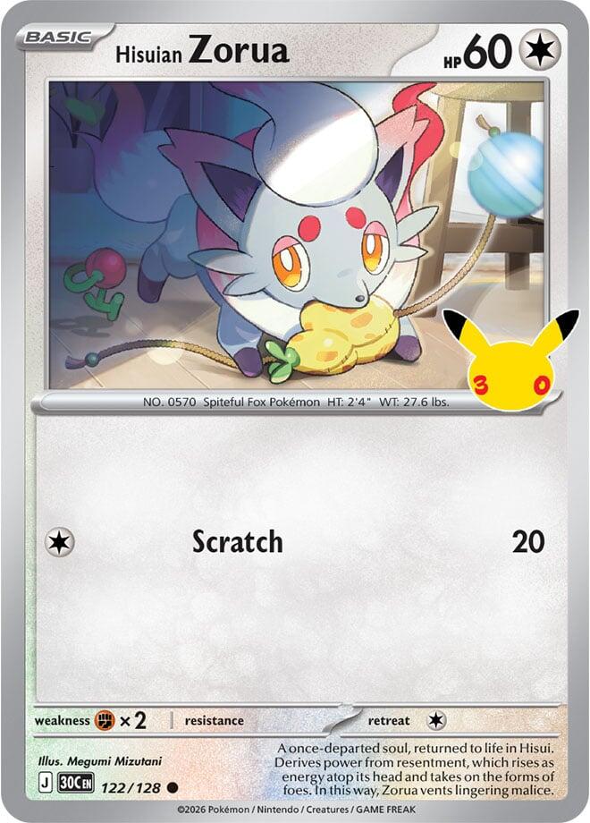 Hisuian Zorua - 122/128 [ME: 30th Celebration] 122/128