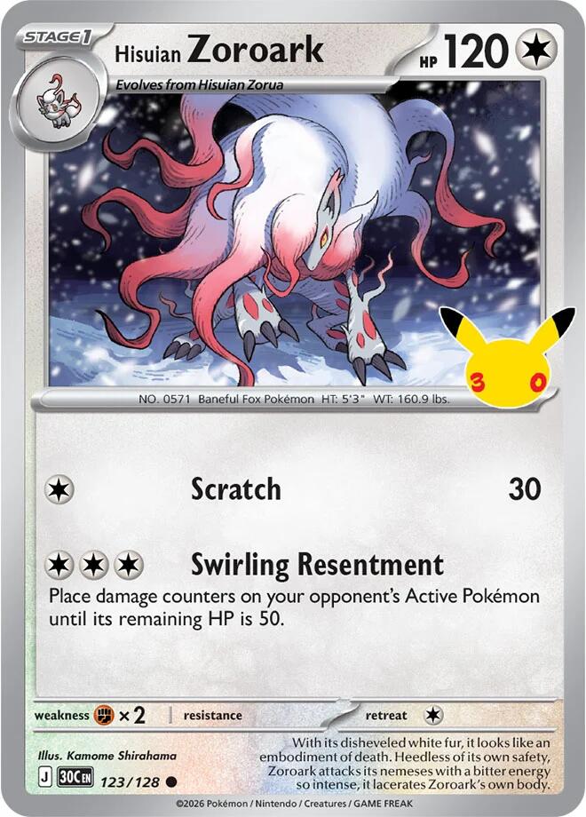 Hisuian Zoroark [ME: 30th Celebration] 123/128