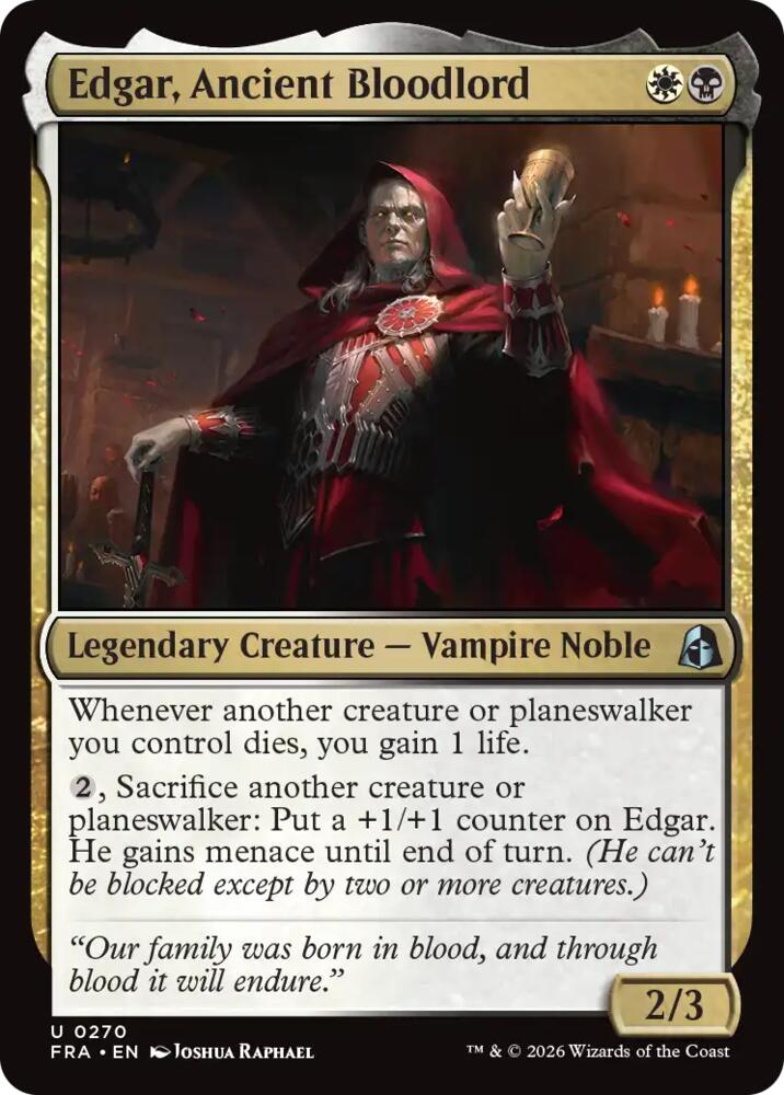 Edgar, Ancient Bloodlord [Reality Fracture] 270