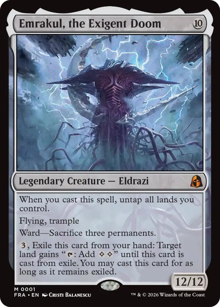 Emrakul, the Exigent Doom [Reality Fracture] 1