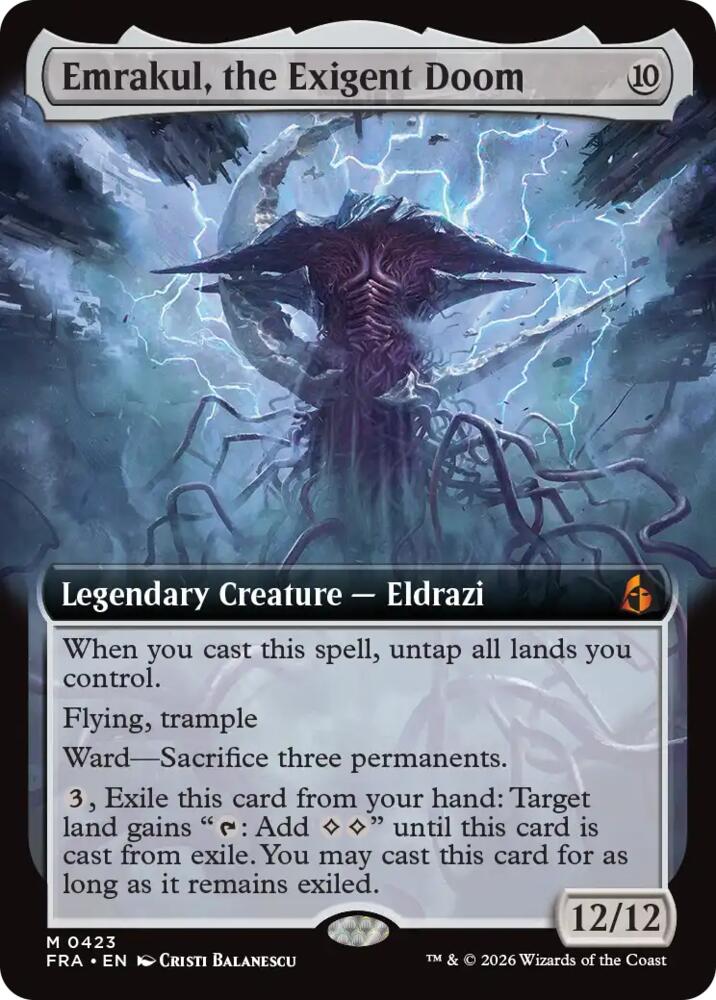Emrakul, the Exigent Doom (Extended Art) [Reality Fracture] 423