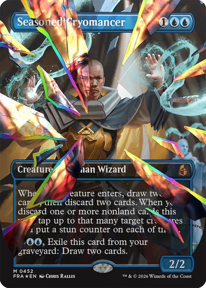 Seasoned Cryomancer (Borderless) (Facet Foil) (0452) [Reality Fracture] 452
