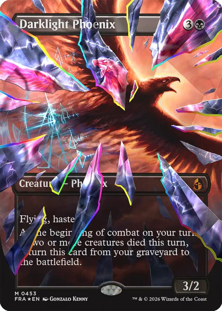 Darklight Phoenix (Borderless) (Facet Foil) (0453) [Reality Fracture] 453