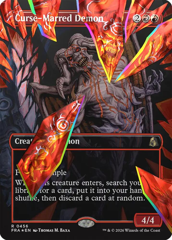 Curse-Marred Demon (Borderless) (Facet Foil) [Reality Fracture] 456