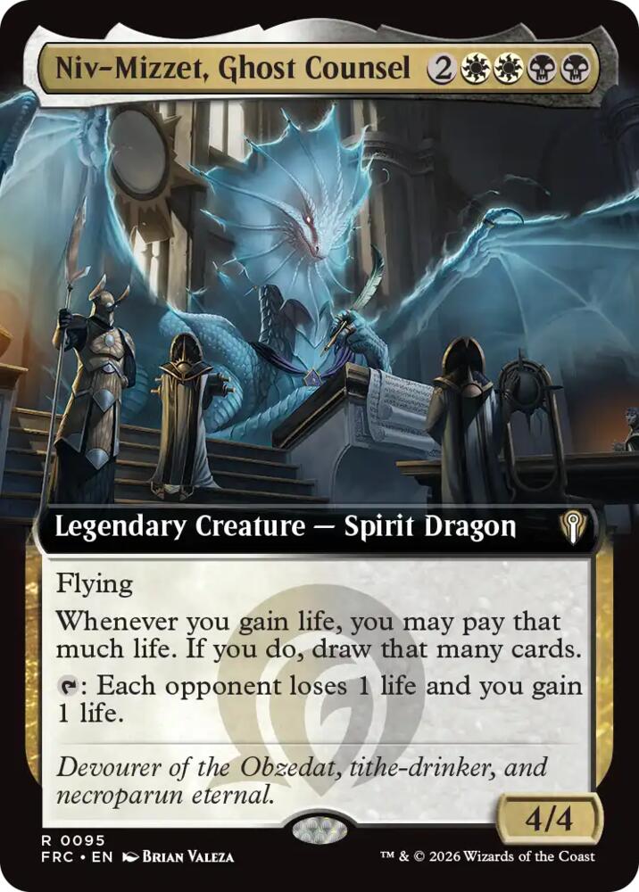 Niv-Mizzet, Ghost Counsel (Extended Art) [Commander: Reality Fracture] 95