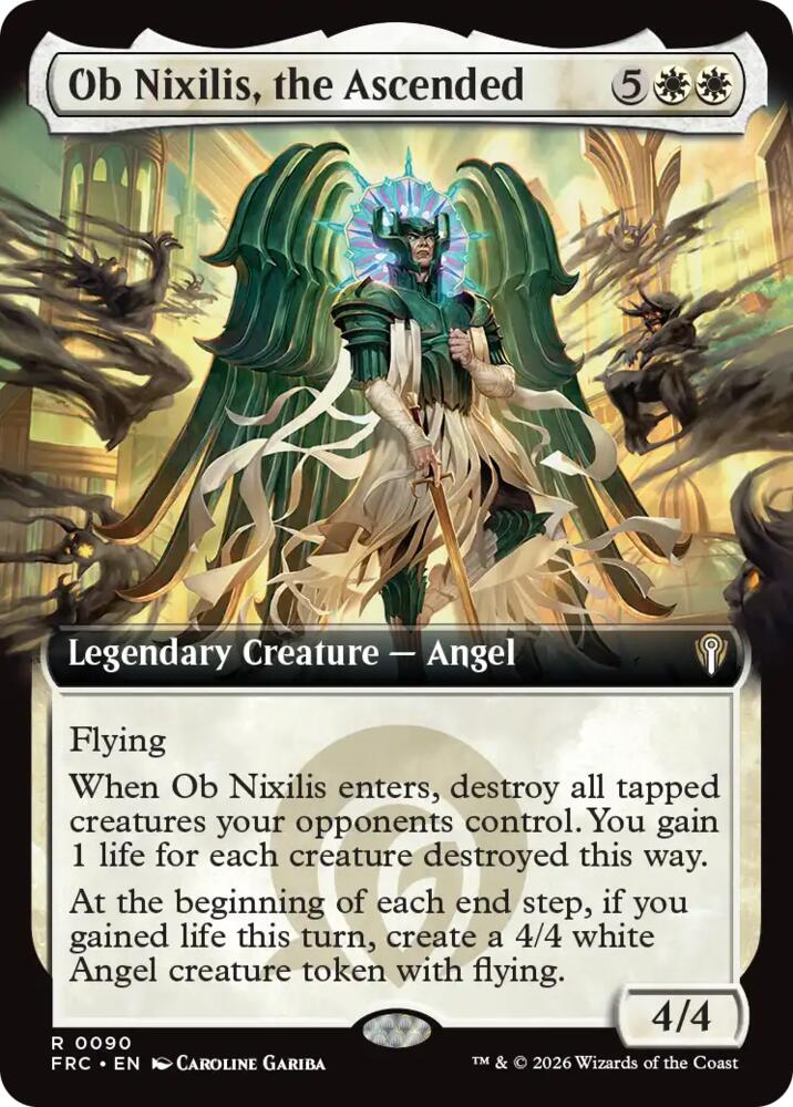 Ob Nixilis, the Ascended (Extended Art) [Commander: Reality Fracture] 90