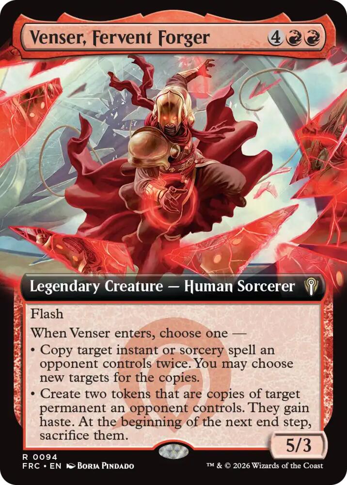 Venser, Fervent Forger (Extended Art) [Commander: Reality Fracture] 94