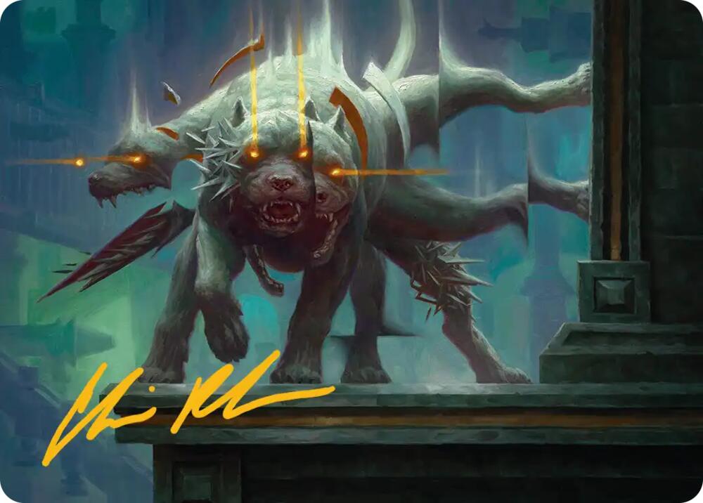 Flickering Hound Art Card (2/54) (Gold-Stamped Signature) [Art Series: Reality Fracture] 2