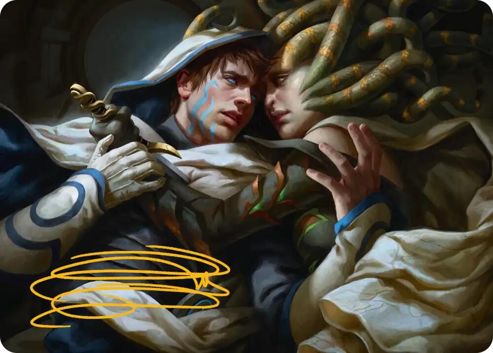 Vraska's Final Mercy Art Card (Gold-Stamped Signature) [Art Series: Reality Fracture] 15