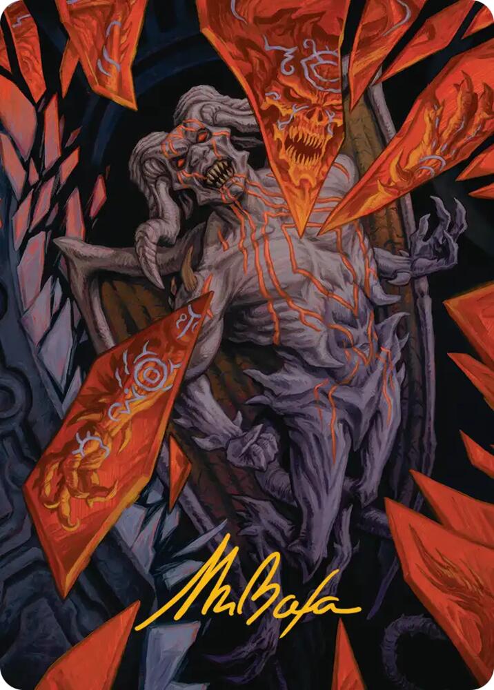 Curse-Marred Demon Art Card (Gold-Stamped Signature) [Art Series: Reality Fracture] 37