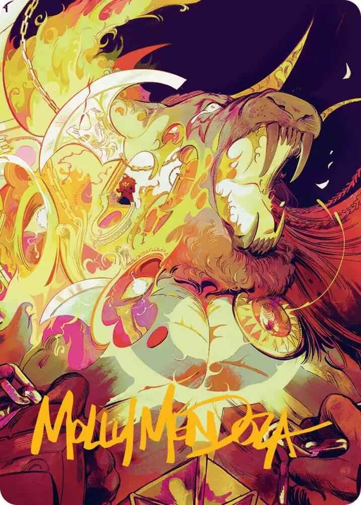 Ajani's Anguish Art Card (Gold-Stamped Signature) [Art Series: Reality Fracture] 48