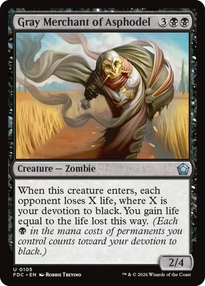 Gray Merchant of Asphodel [Commander: Foundations] 105