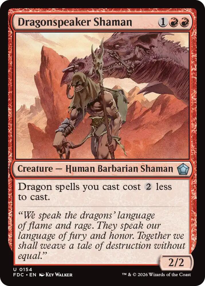 Dragonspeaker Shaman [Commander: Foundations] 154