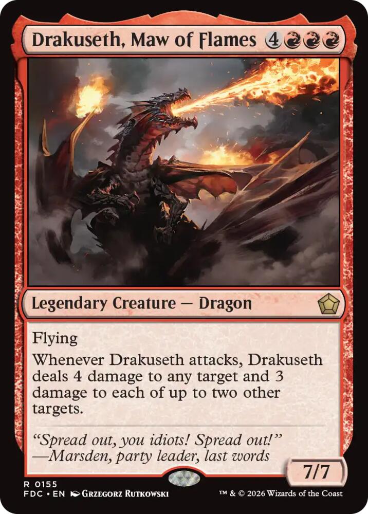 Drakuseth, Maw of Flames [Commander: Foundations] 155