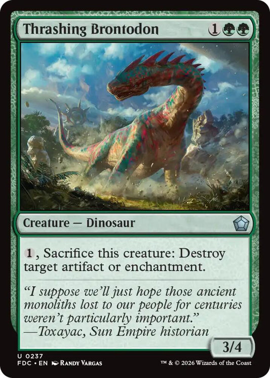 Thrashing Brontodon [Commander: Foundations] 237