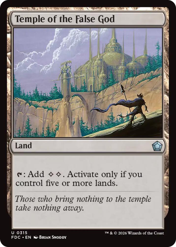 Temple of the False God [Commander: Foundations] 315