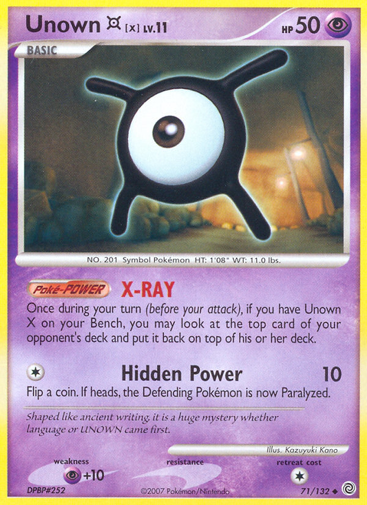 Unown [X] - 71/132 Secret Wonders