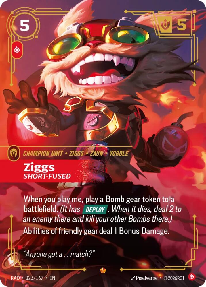 Ziggs, Short-Fused [Radiance] 023/167
