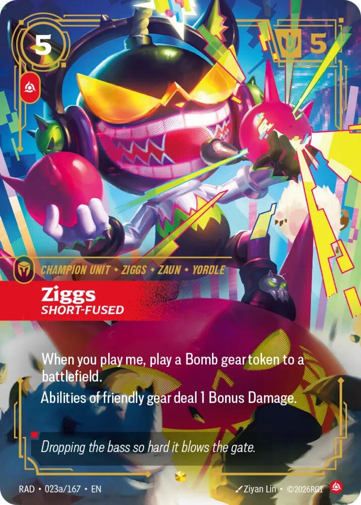 Ziggs, Short-Fused (Alternate Art) [Radiance] 023a/167