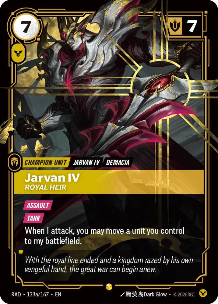 Jarvan IV, Royal Heir (Alternate Art) [Radiance] 133a/167